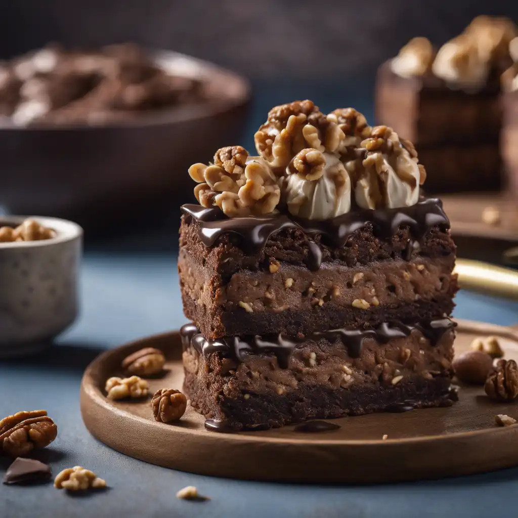 Brownie Torta with Walnuts