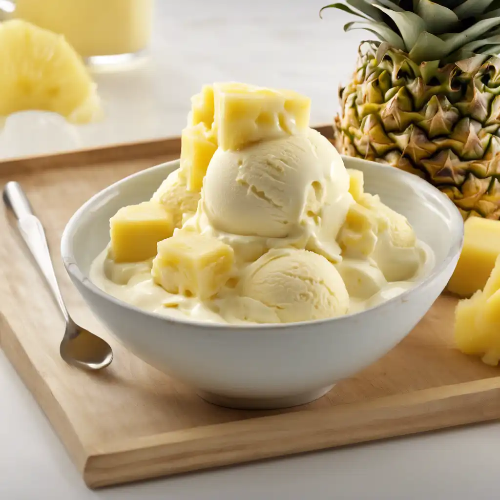 Pineapple Ice Cream with Milk