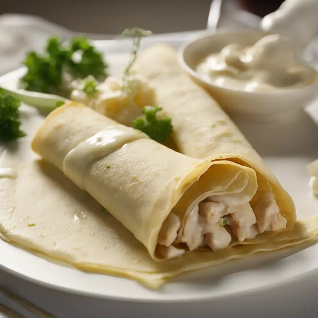 Foto de Chicken and White Sauce Crepes