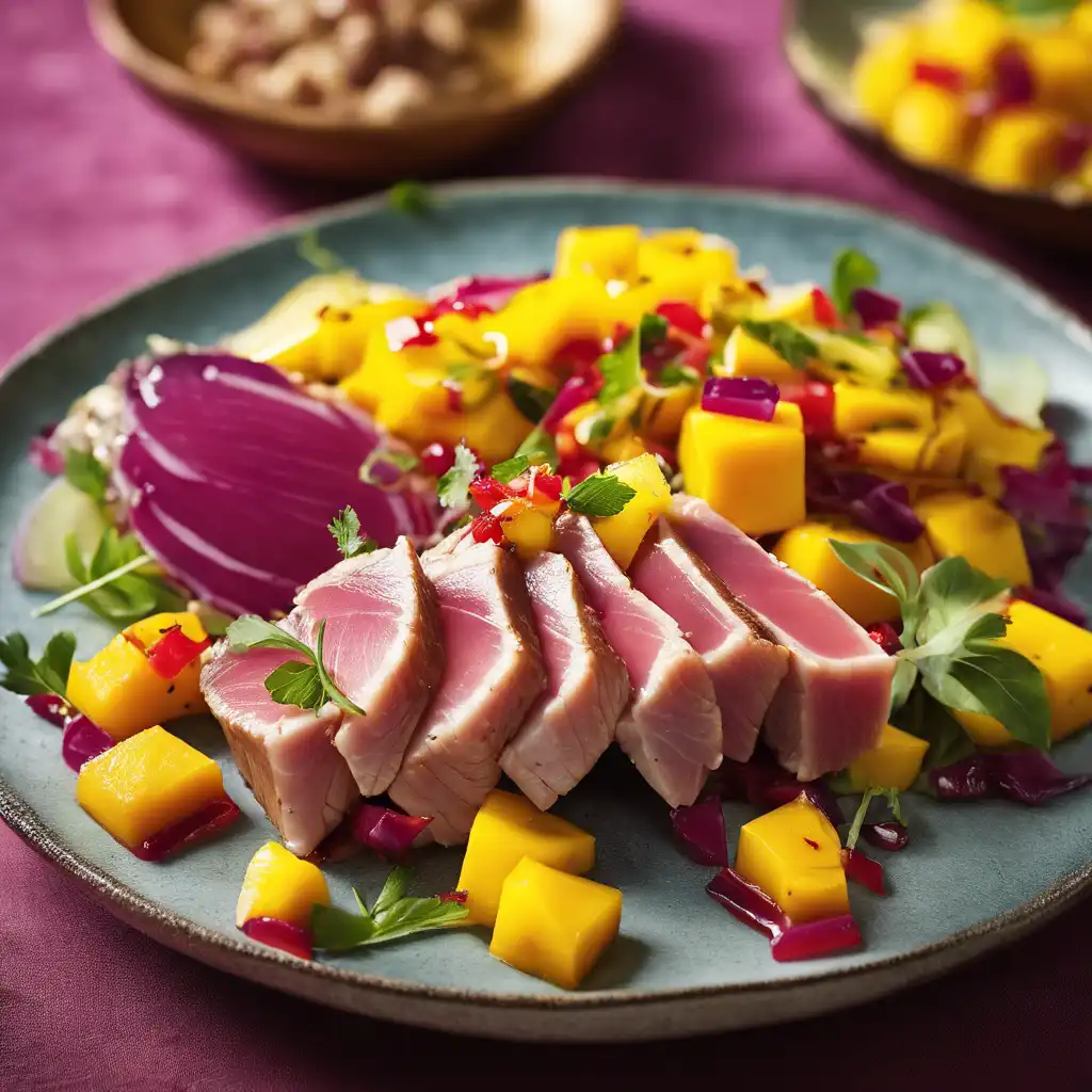 Grilled Tuna with Mango