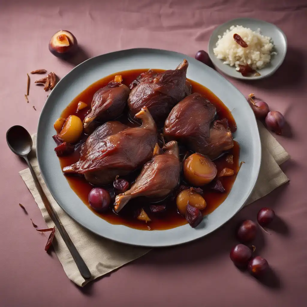 Duck Braised with Plums