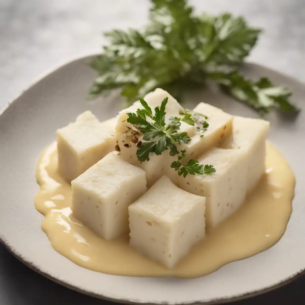 Cassava with Parmesan Sauce