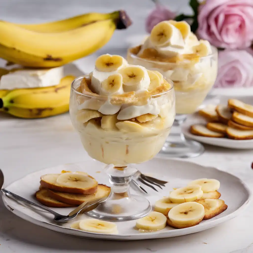 Banana Pudding with Sliced Banana