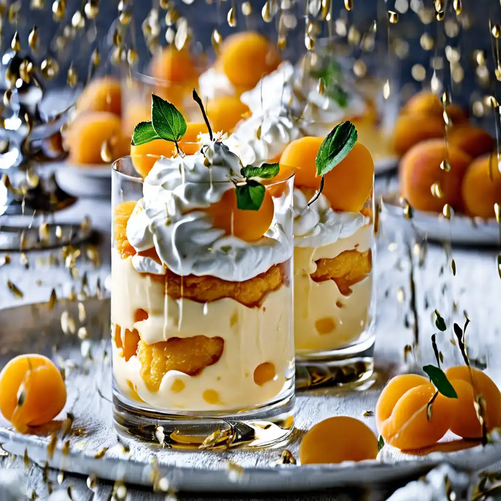 Apricot Pudding with Chantilly Cream