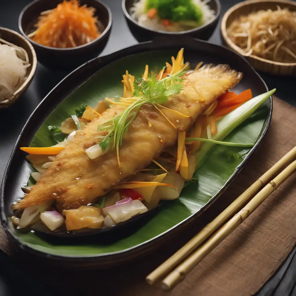 Fried Fish with Bamboo