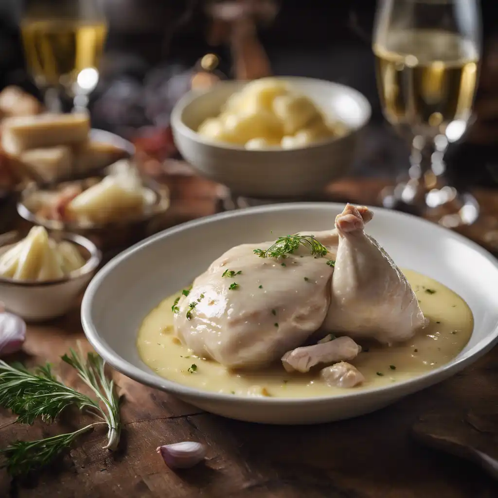 Chicken with Garlic to Accompany Beef Fondue