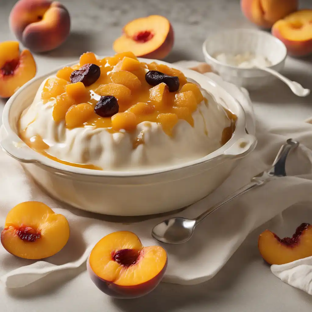 Peach Pudding with Orange and Raisins