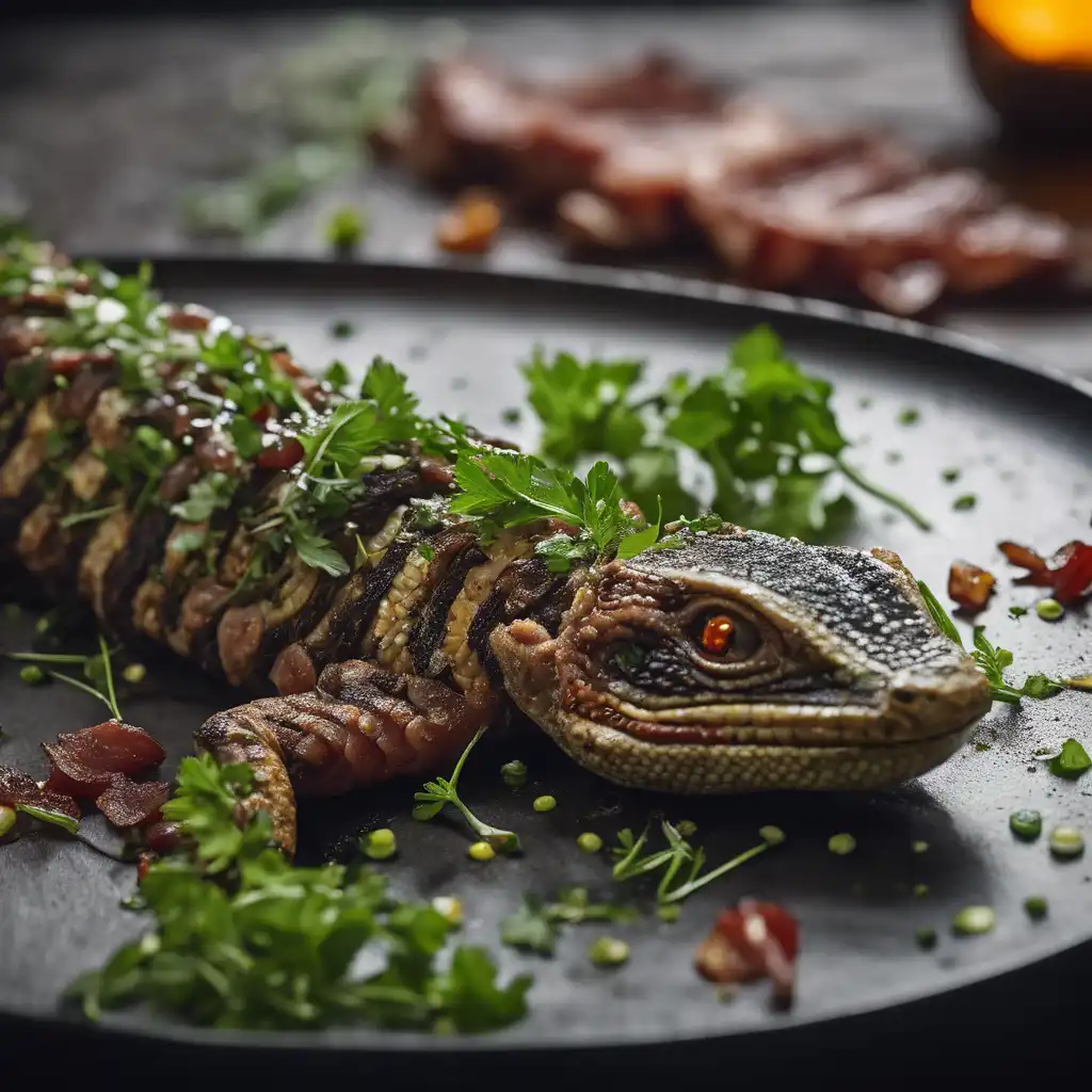 Grilled Lizard with Herbs