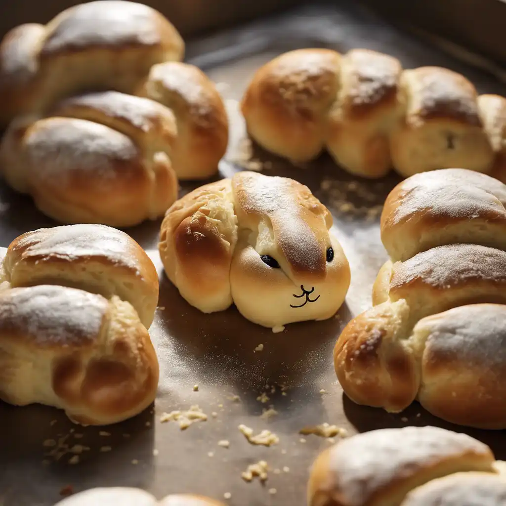 Rabbit-Shaped Bread Rolls (Coelhinho)