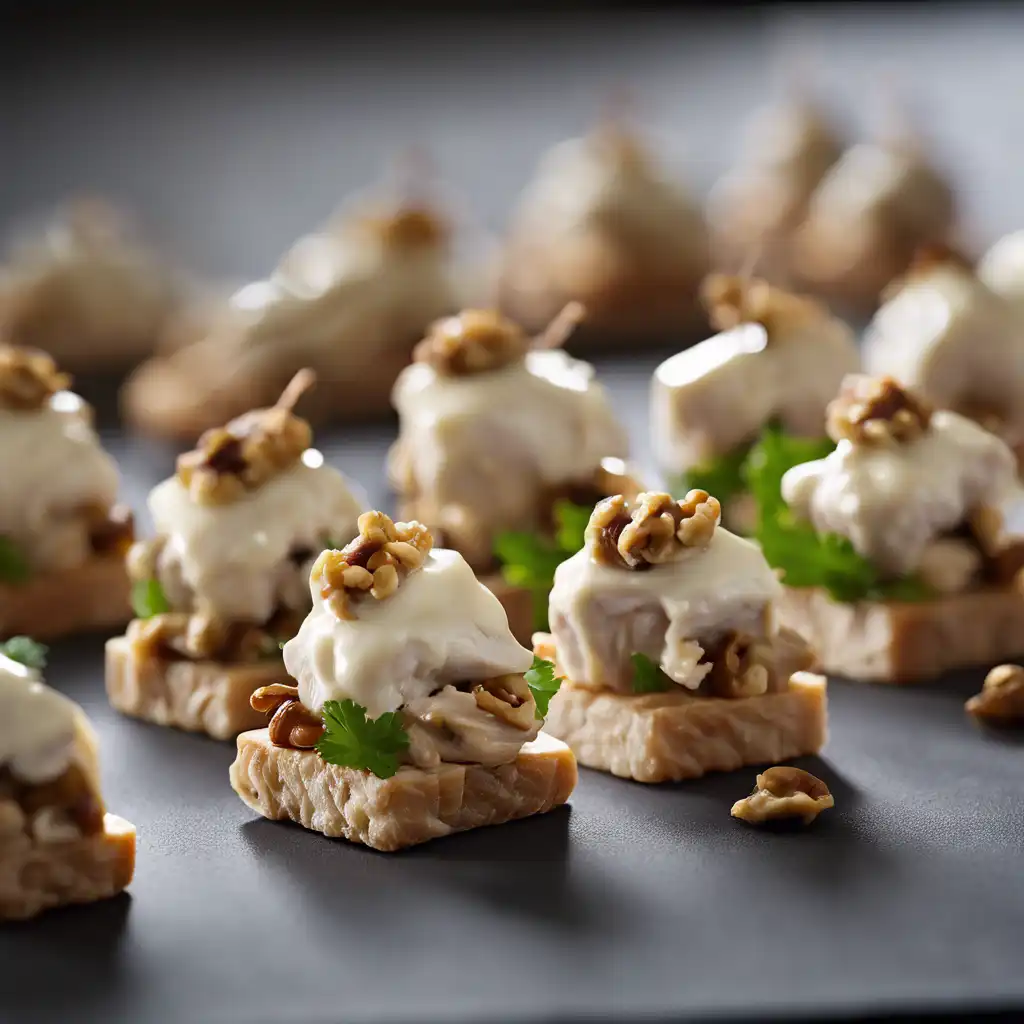 Chicken and Walnut Canapés