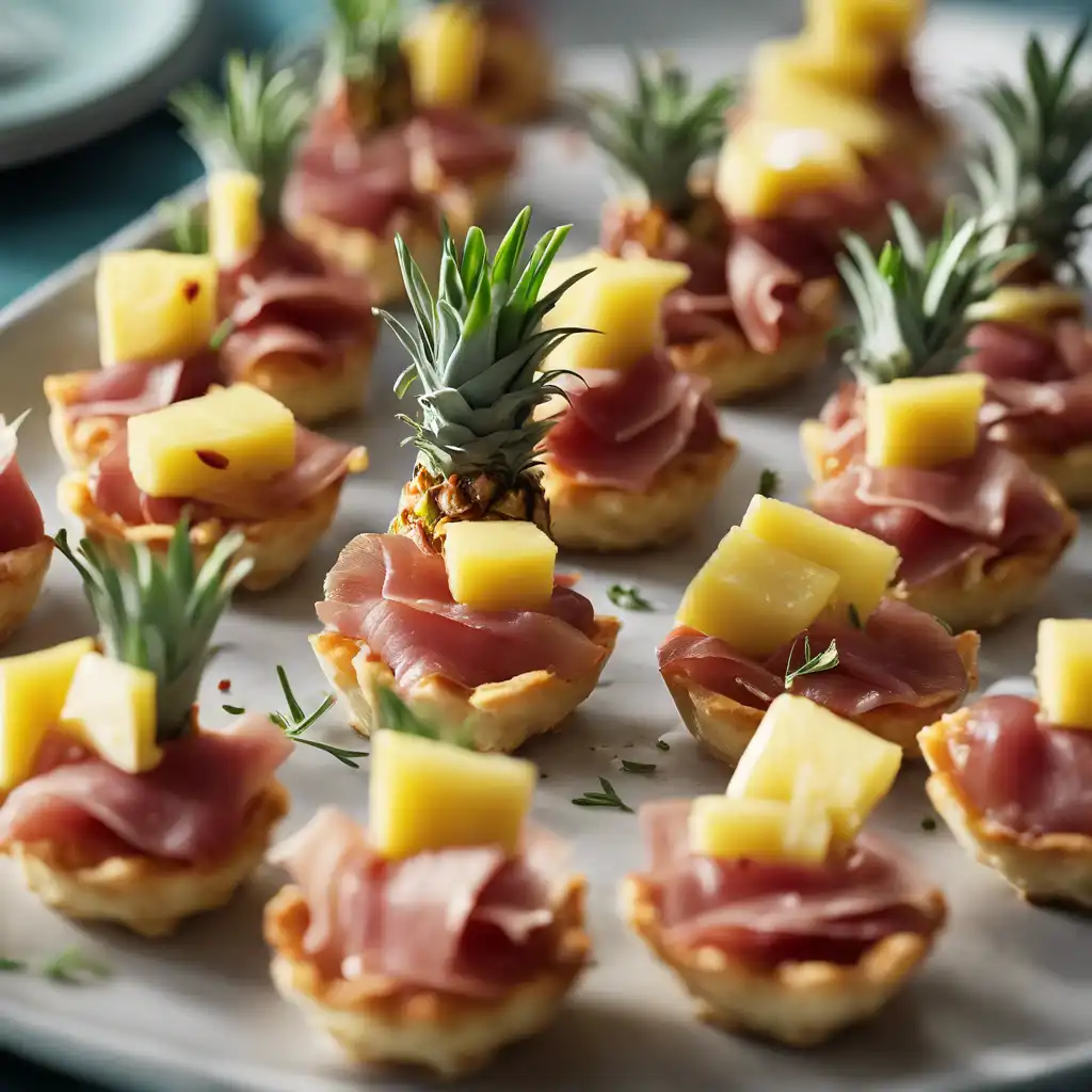 Pineapple with Prosciutto Tartlets