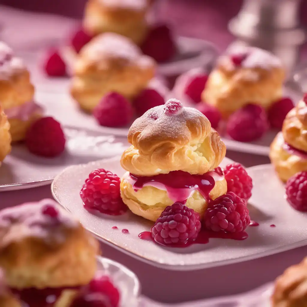 Raspberry Cream Puffs