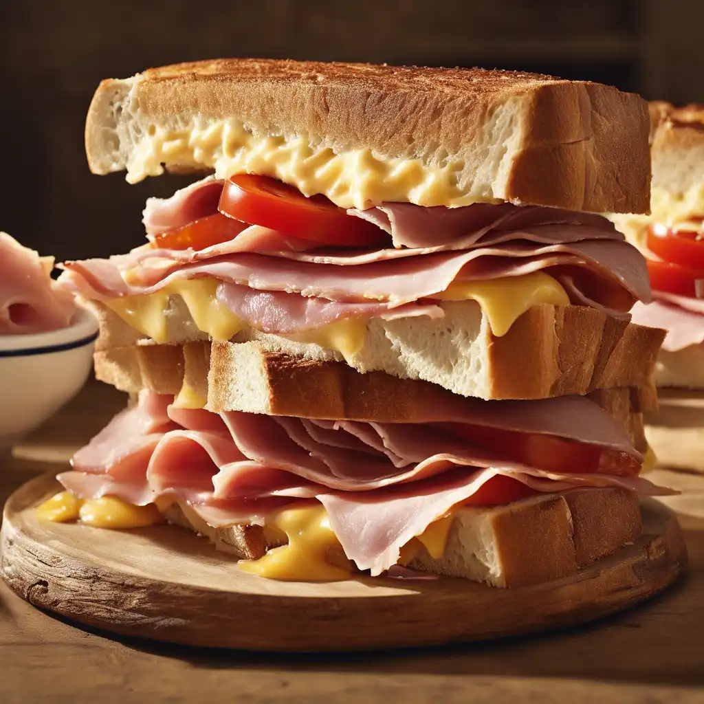 Cheesy Ham Sandwich