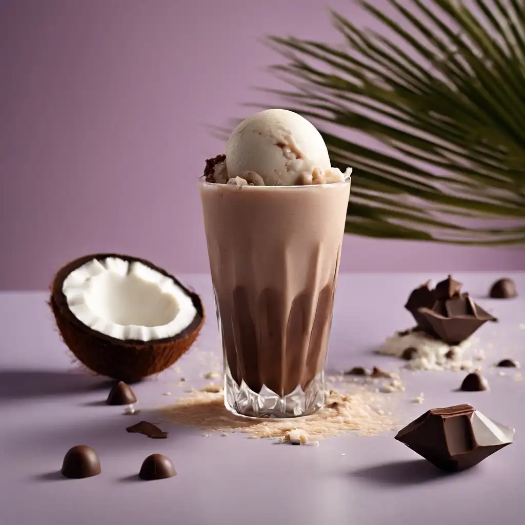 Chocolate and Coconut Ice Cream Soda