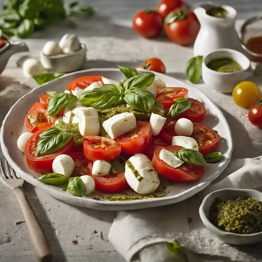 Tomato, Mozzarella, and Pesto Salad