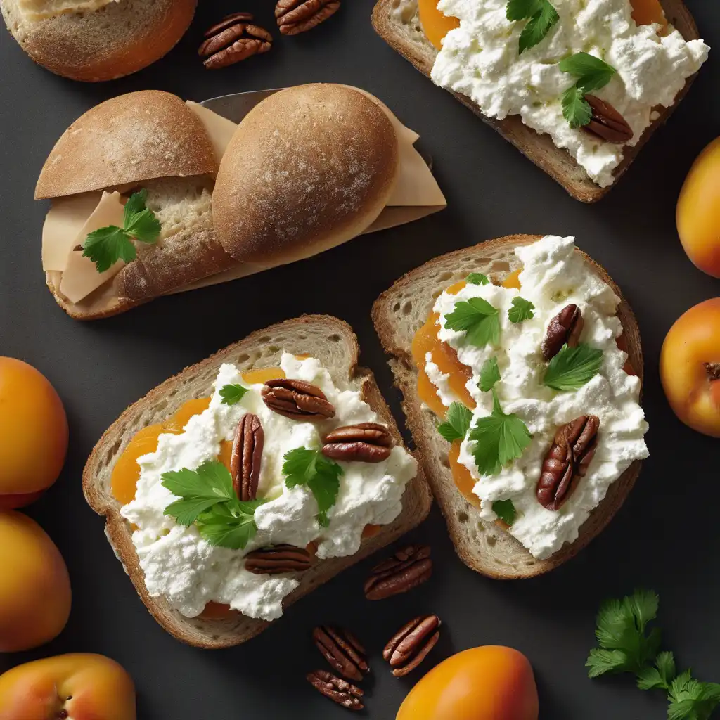 Ricotta, Apricot, and Pecan Sandwiches