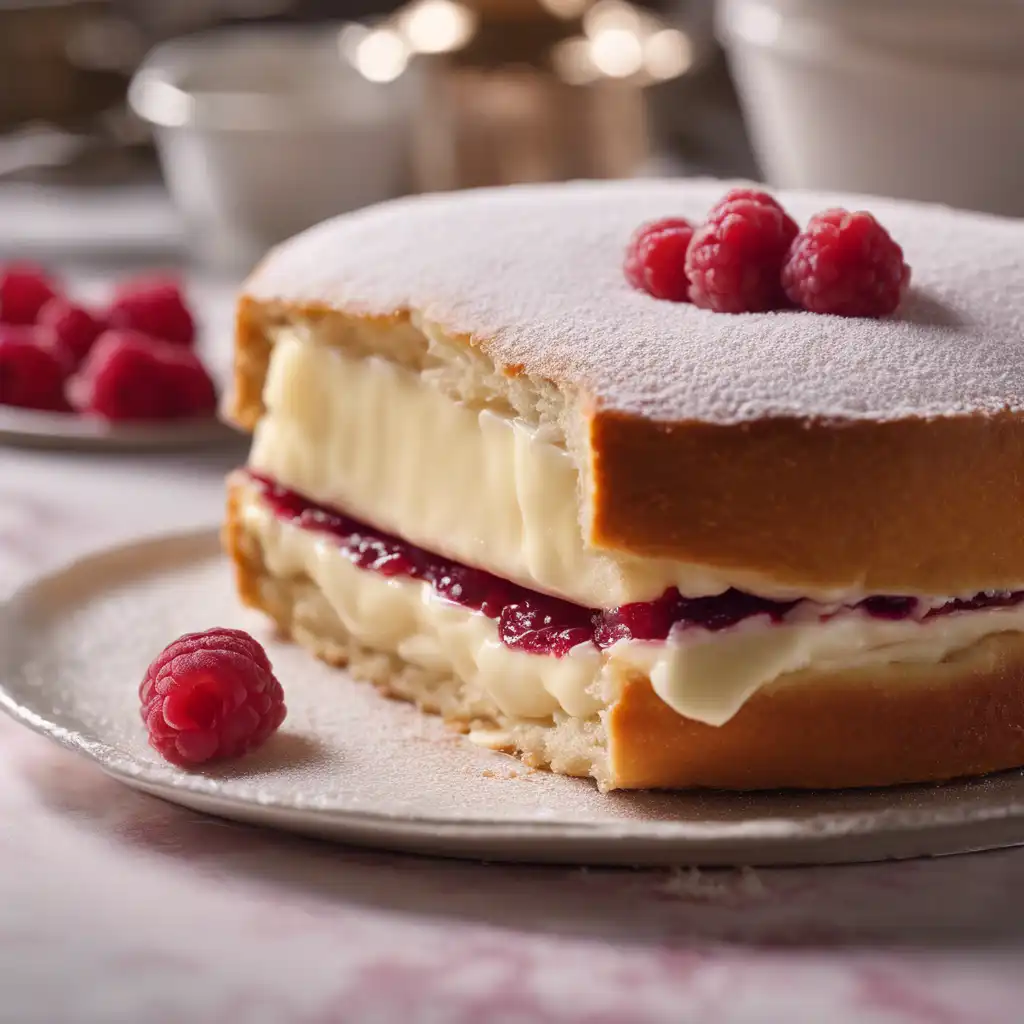 Cream-Filled Torta with Raspberry Jam