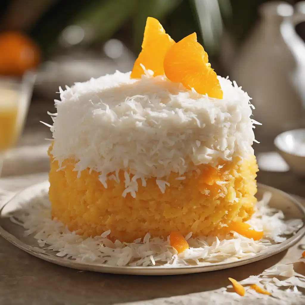 Coconut Cake with Orange Filling