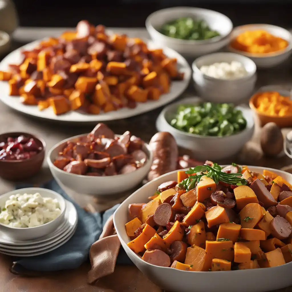 Warm Sweet Potato Salad with Sausage