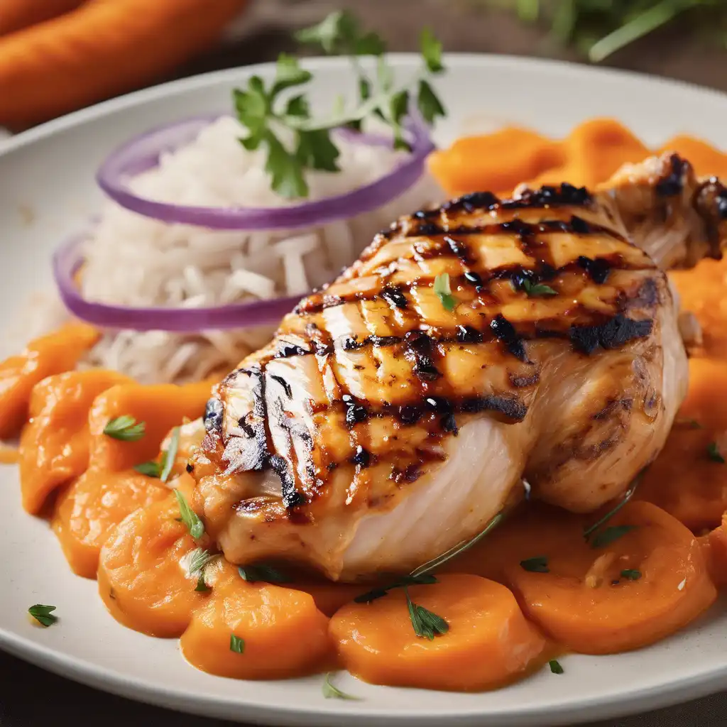 Grilled Chicken with Carrot and Onion Sauce