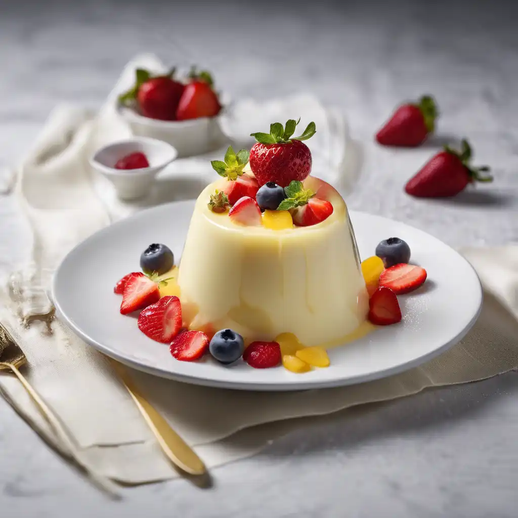 Vanilla Pudding with Fruits