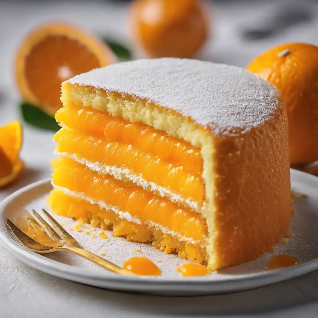 Orange Cake with Filling and Topping