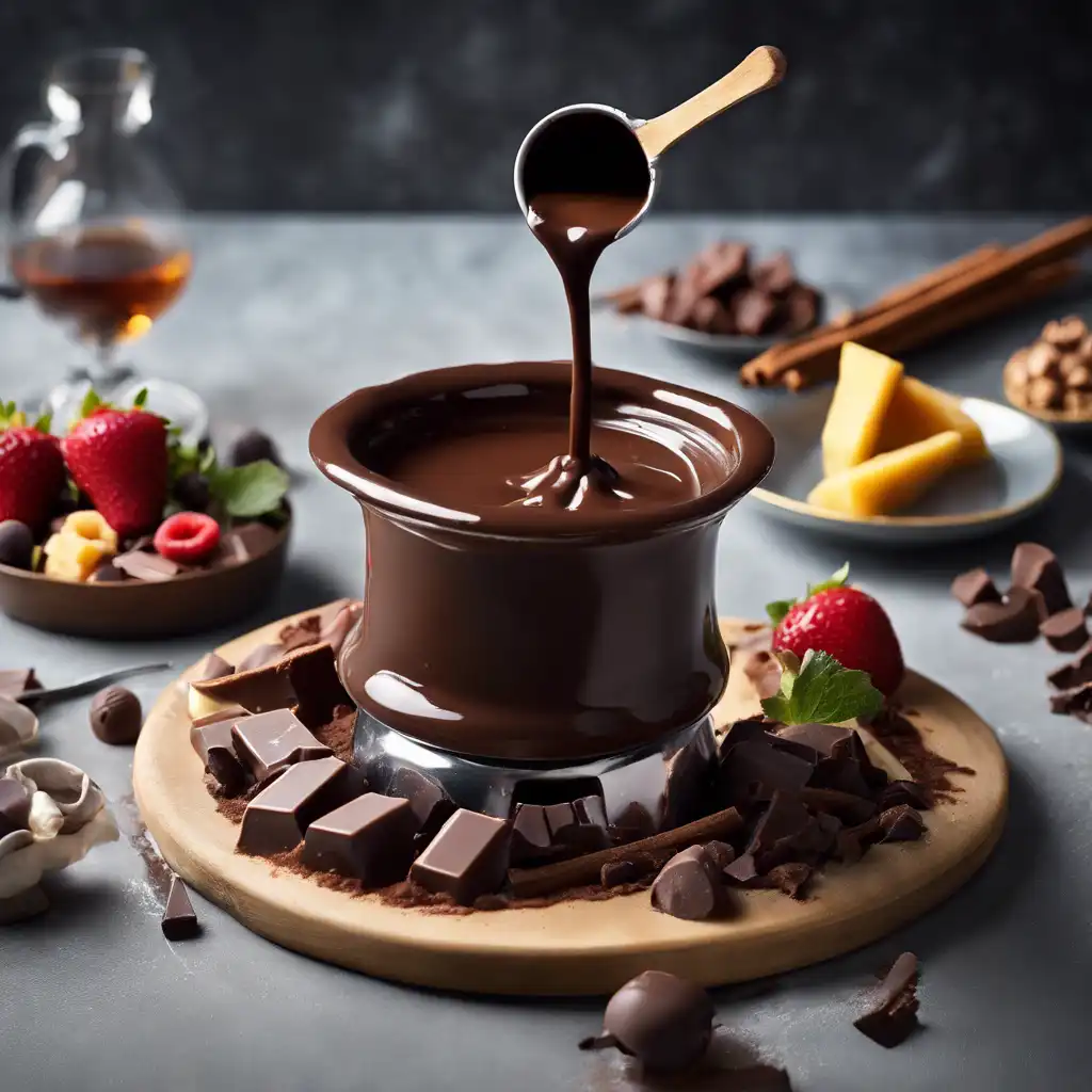 Chocolate Fondue with Cognac