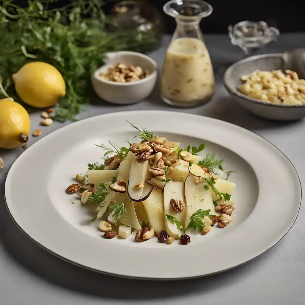 Parsnip Salad, Chicken Thigh, and Toasted Graham Cracker