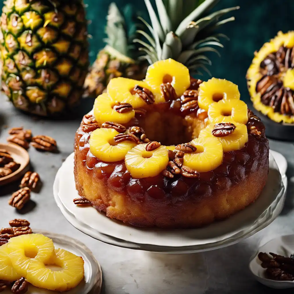 Pineapple Upside-Down Cake with Pineapple Rings