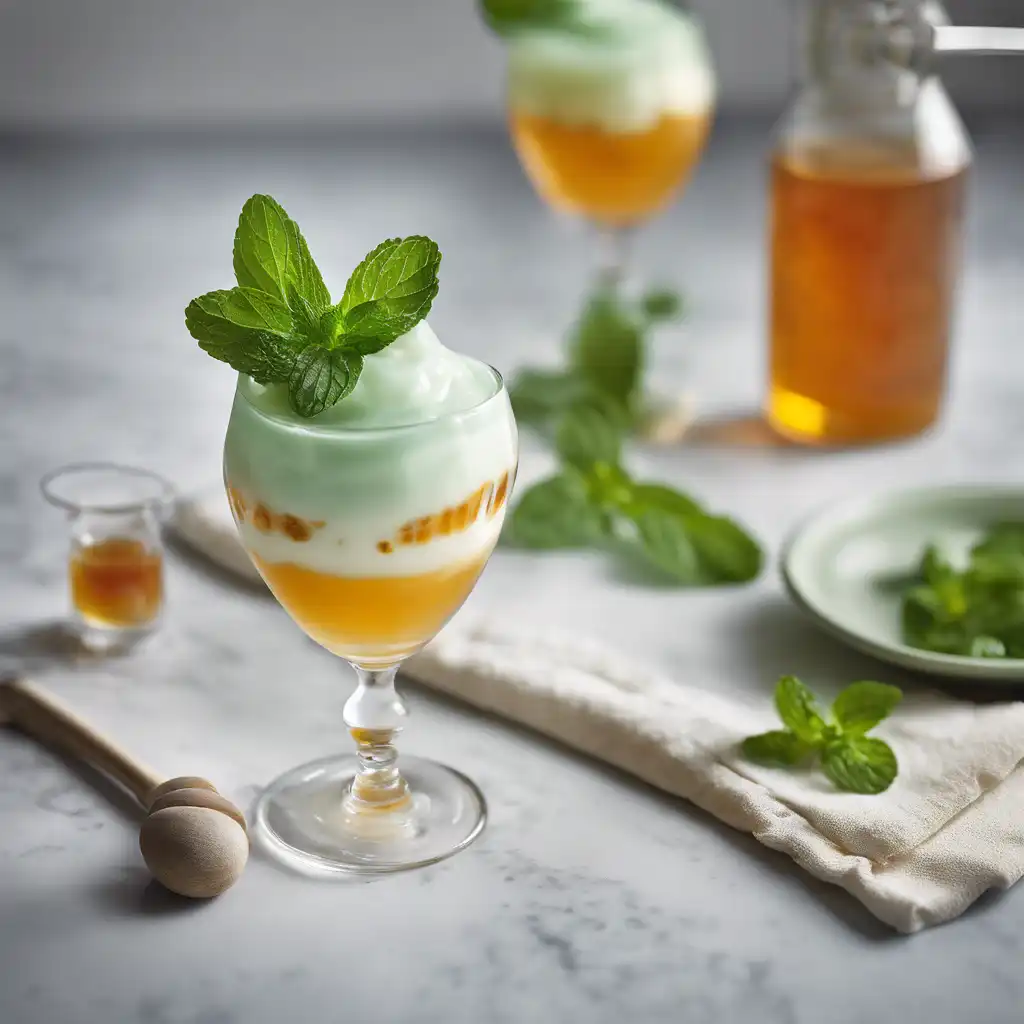 Yogurt Cocktail with Honey and Mint