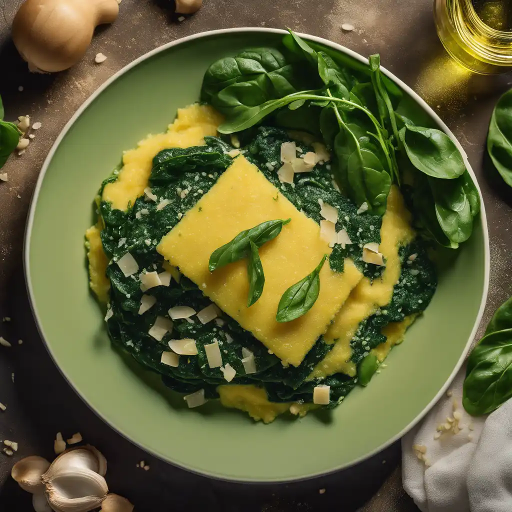 Foto de Polenta com espinafre