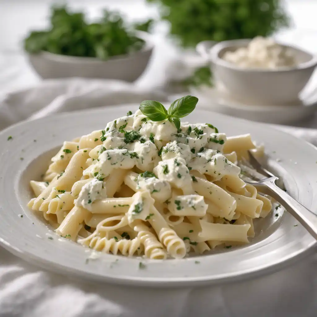 Ricotta and Garlic Cream Pasta