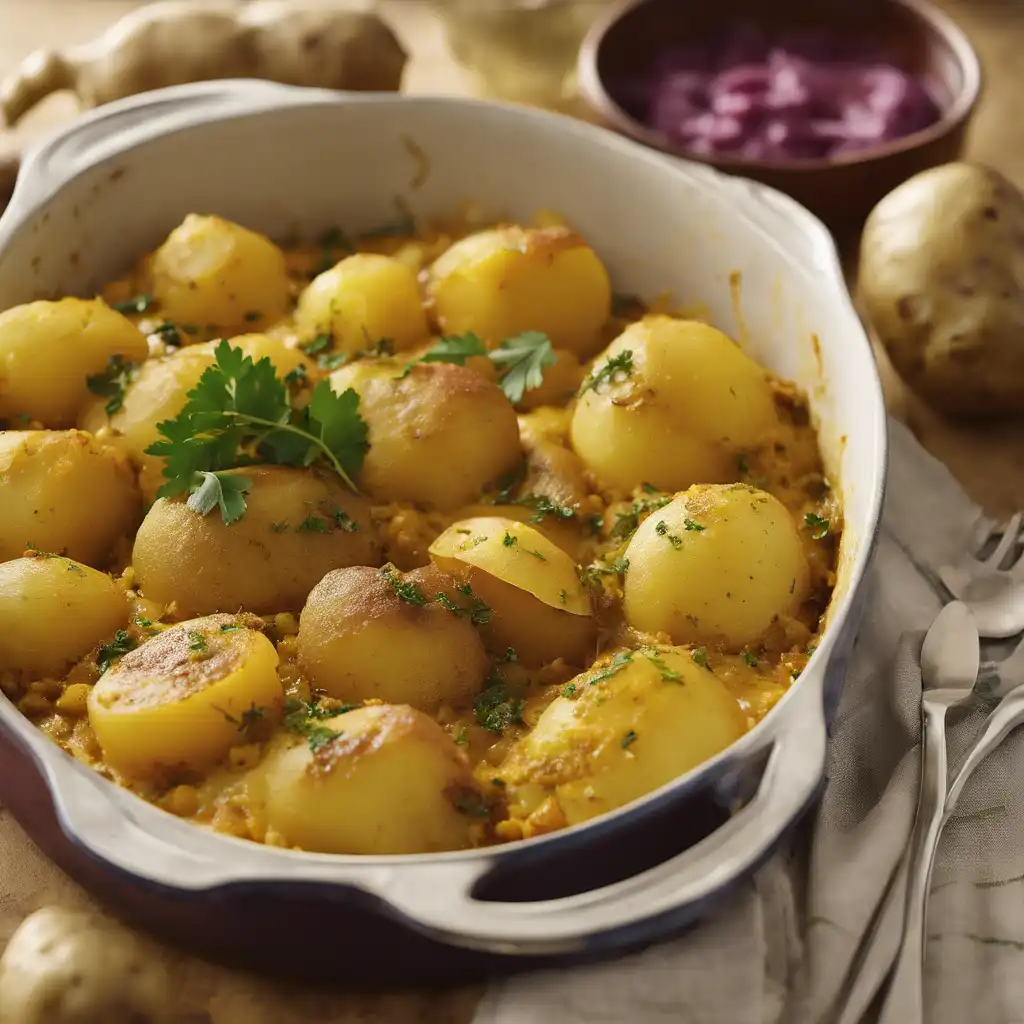 Casserole Potatoes with Curry (Caril)