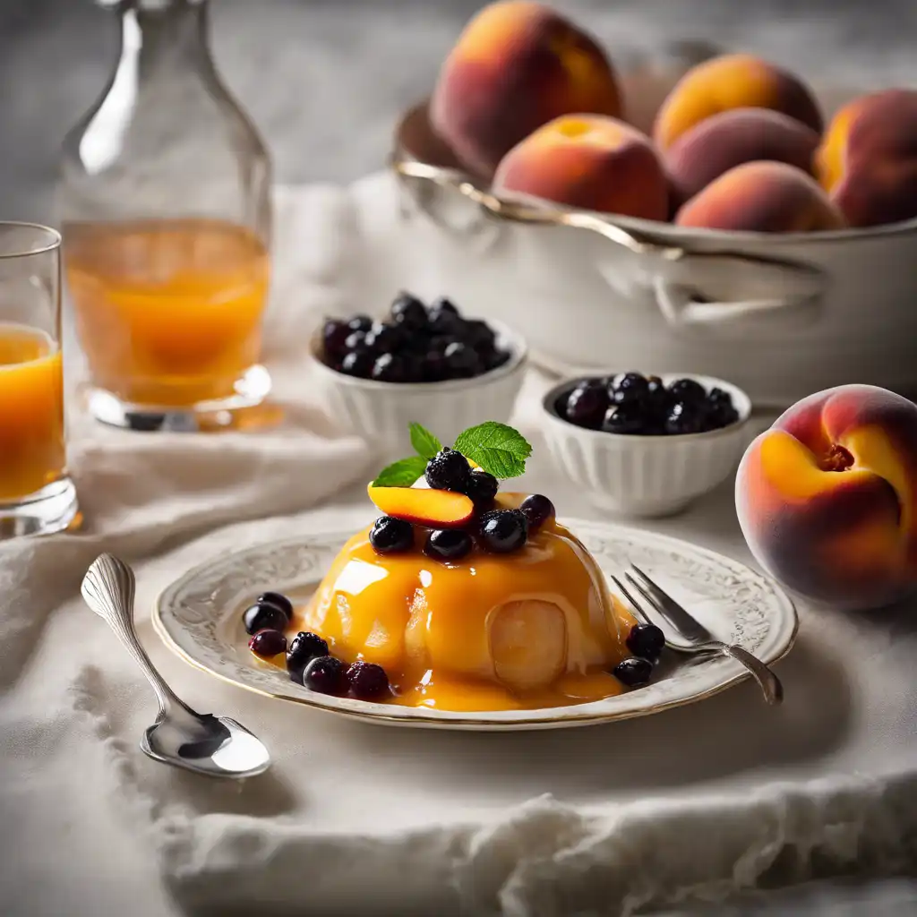 Peach Pudding with Whiskey