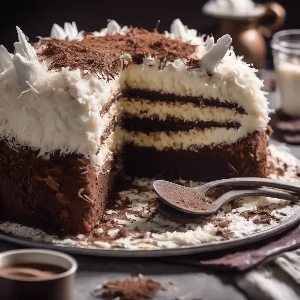 Coconut and Chocolate Cream Cake