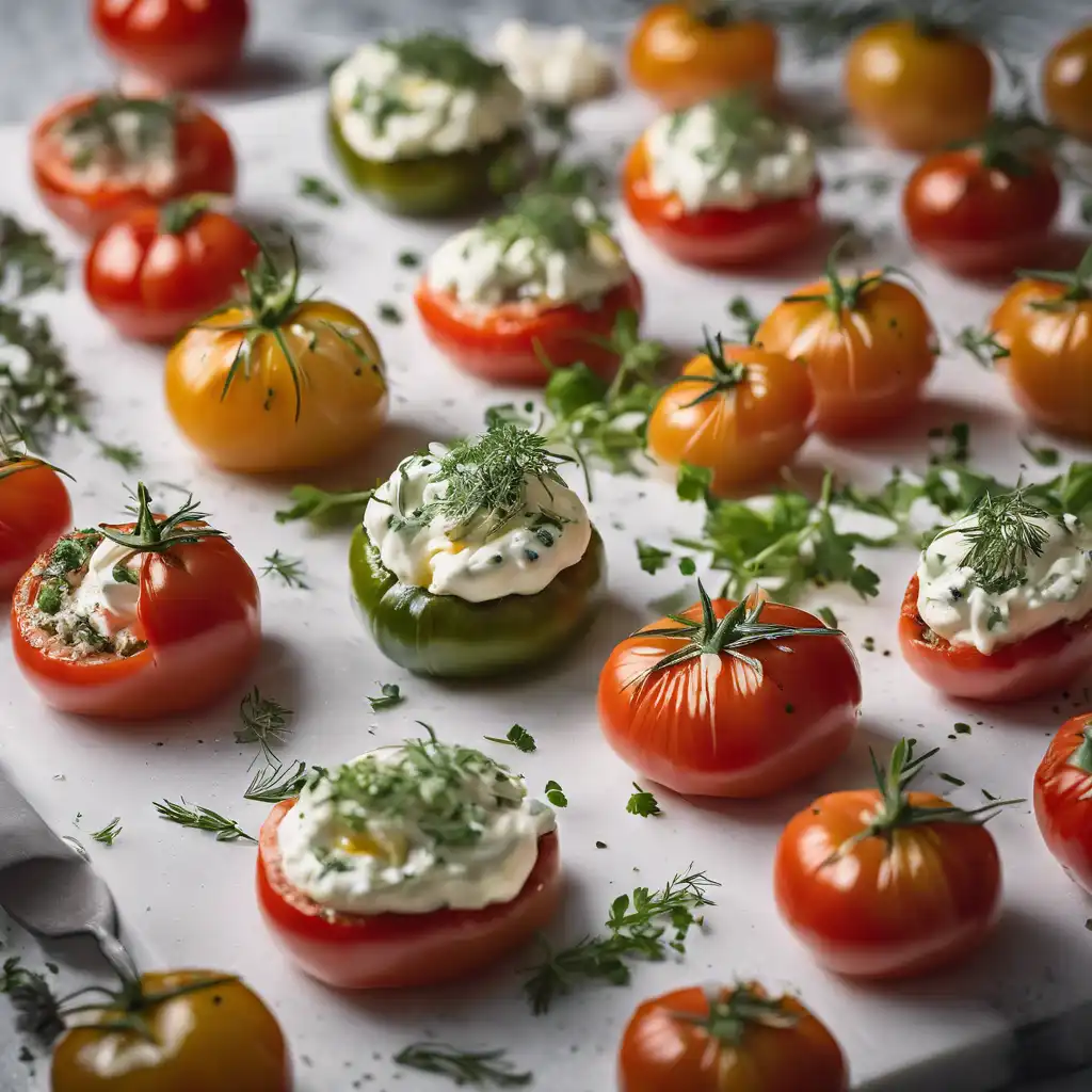 Stuffed Tomatoes with Cream Cheese and Herbs