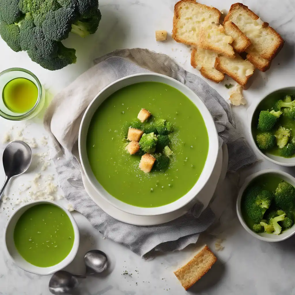 Broccoli Soup with Croutons