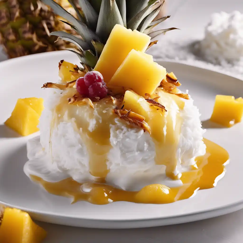 Coconut Cream with Caramelized Pineapple