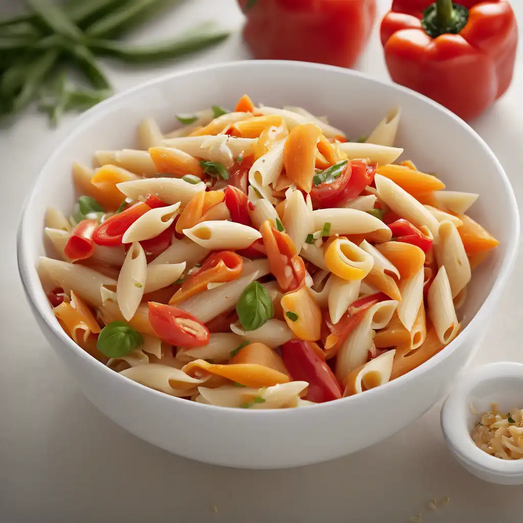 Penne Pasta Salad with Garlic-Soy Sauce