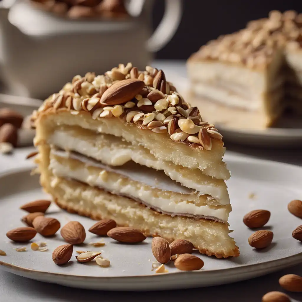 Torta with almonds and hazelnuts