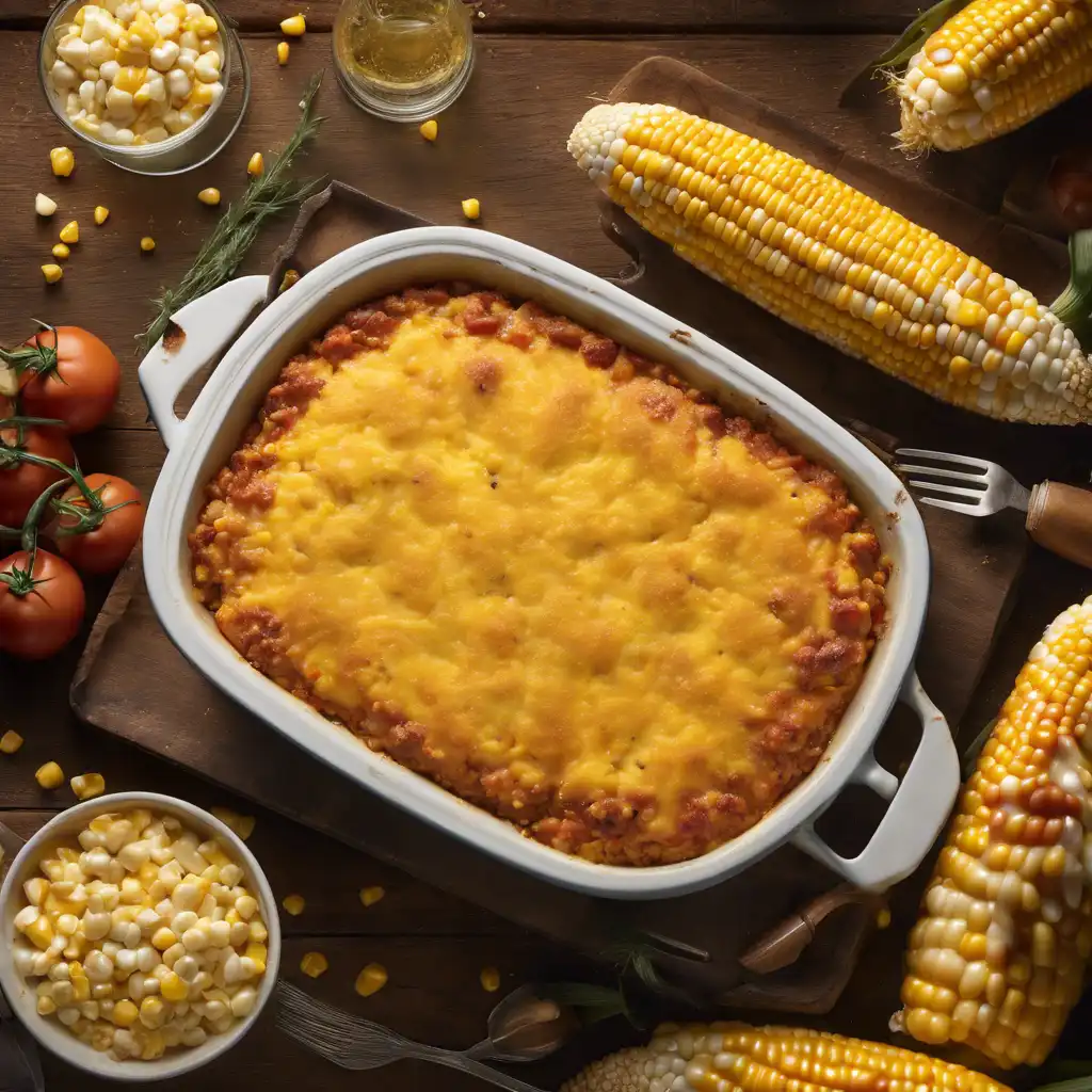 Corn Casserole with Calabresa Filling