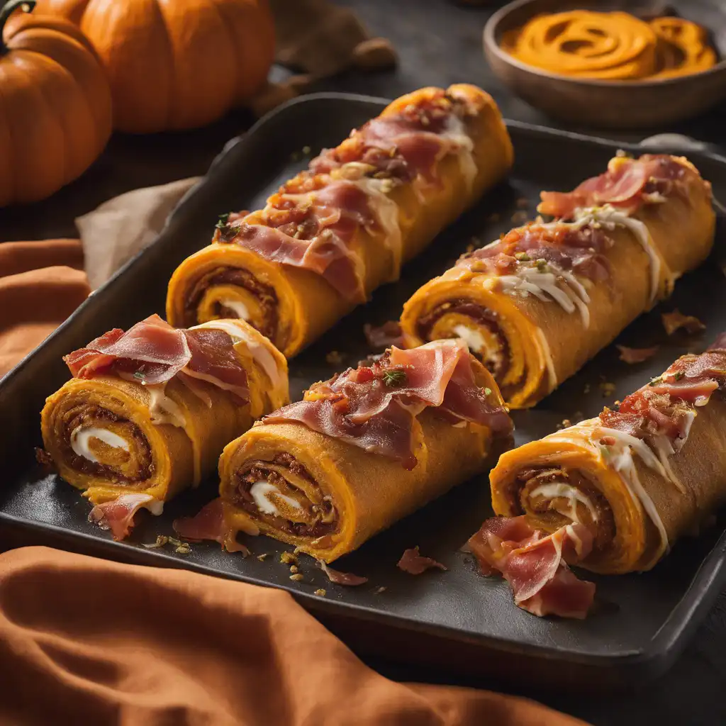 Pumpkin Roll with Prosciutto Filling