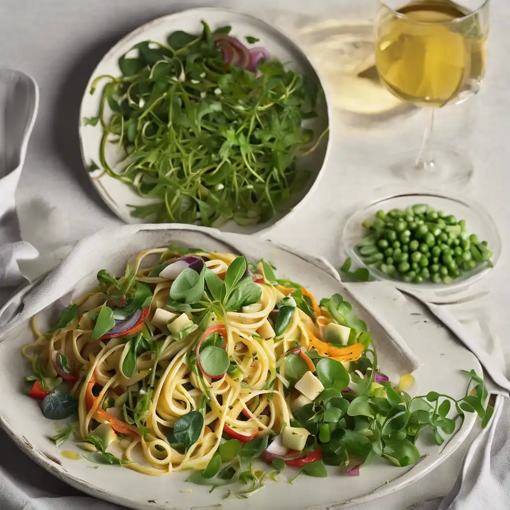 Linguine with Vegetables and Purslane