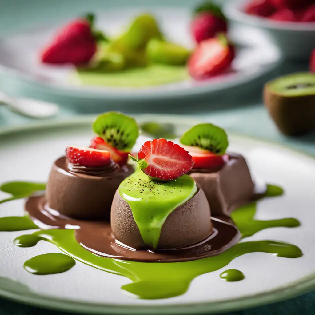 Kiwis with Chocolate Mousse