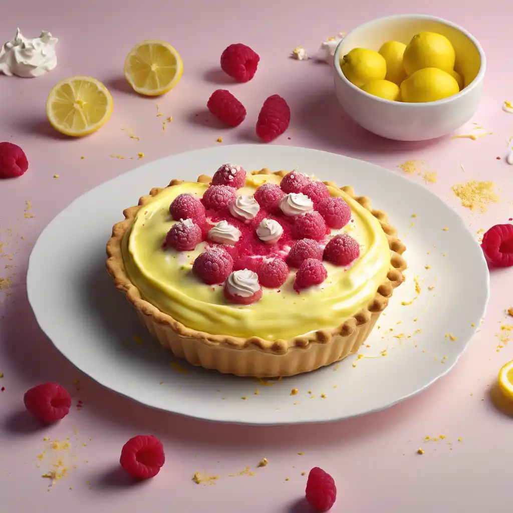 Lemon and Raspberry Cream Pie