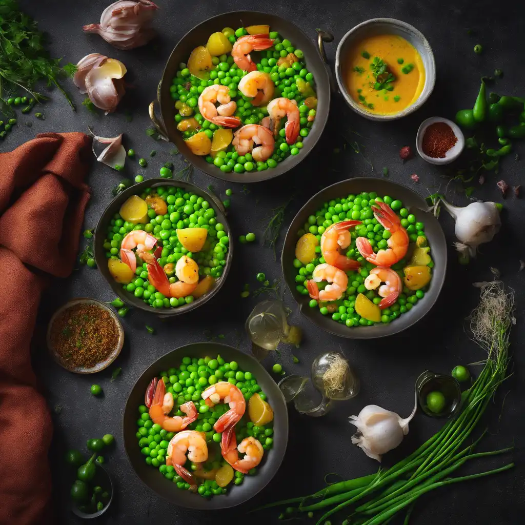 Shrimp with Peas and Saffron