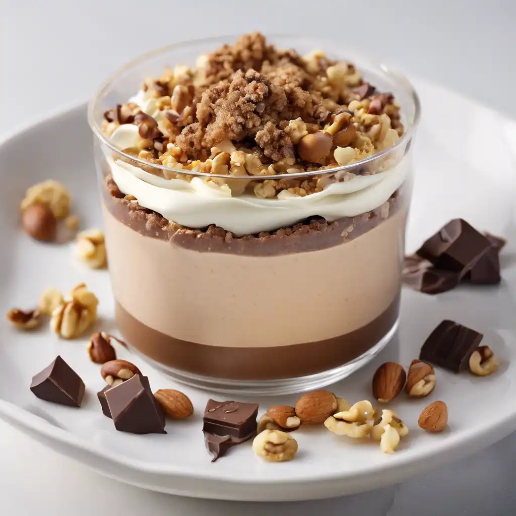 Mousse with Biscoito Crumble and Nuts