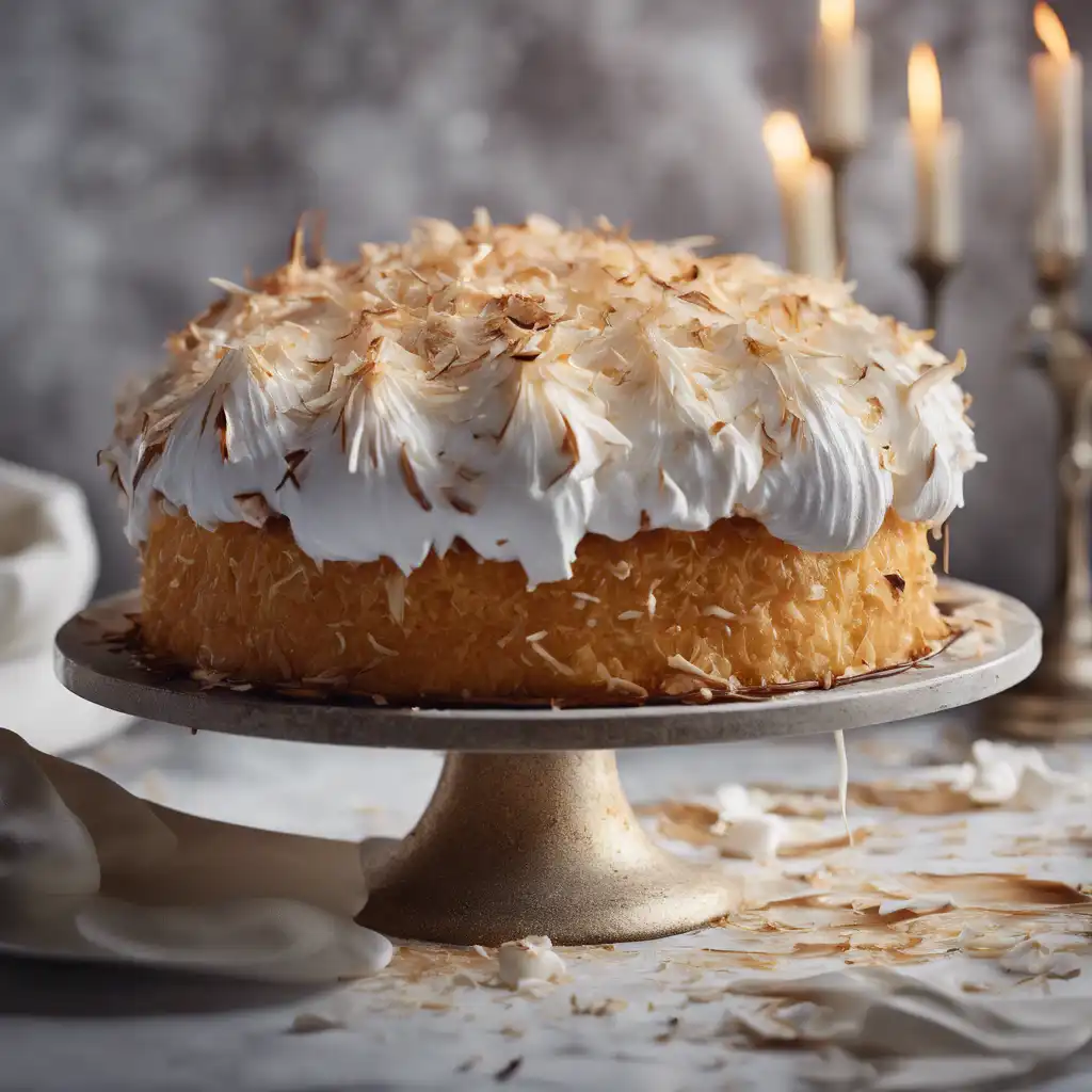 Burnt Coconut Cake with Meringue