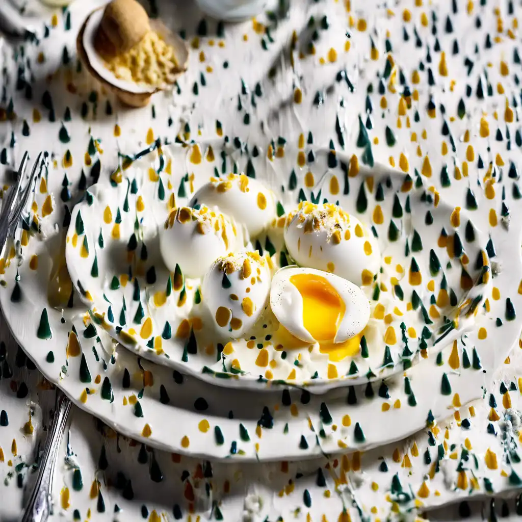 Snowy Eggs with Ginger Cream