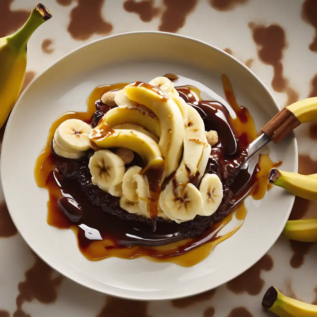 Flambéed Banana Sundae